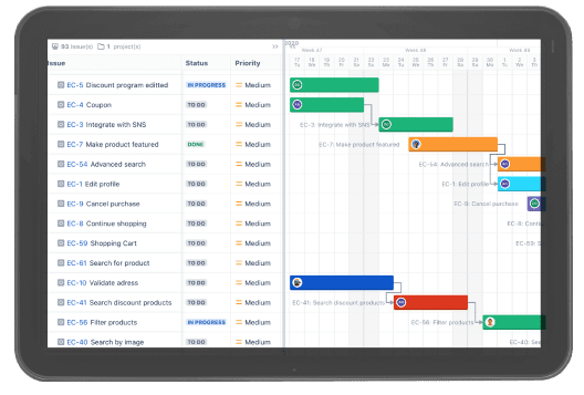 Project Management: Gantt Chart, Resource Planning for Jira