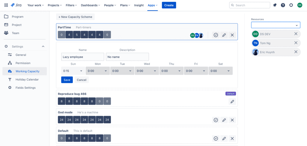 Hr Management In Jira With Teamboard Timeplanner Atlassian Community