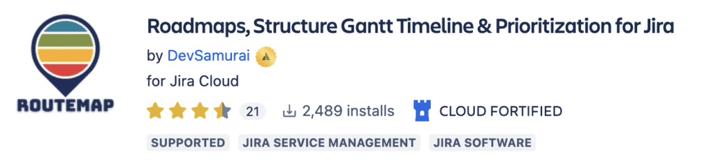 RouteMap - one of the best jira gantt chart 2024