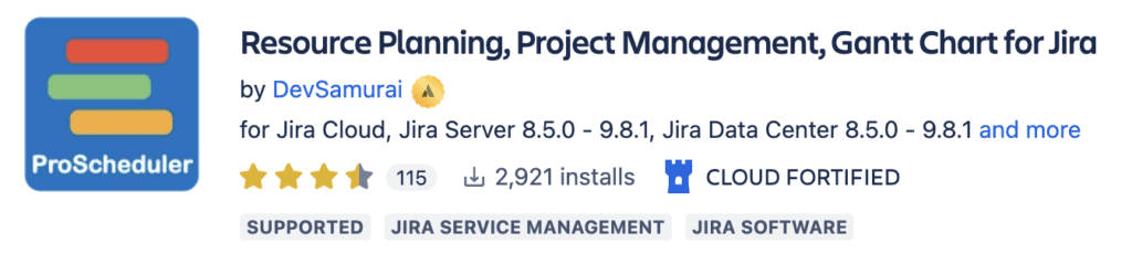 TeamBoard ProScheduler - Jira grantt chart