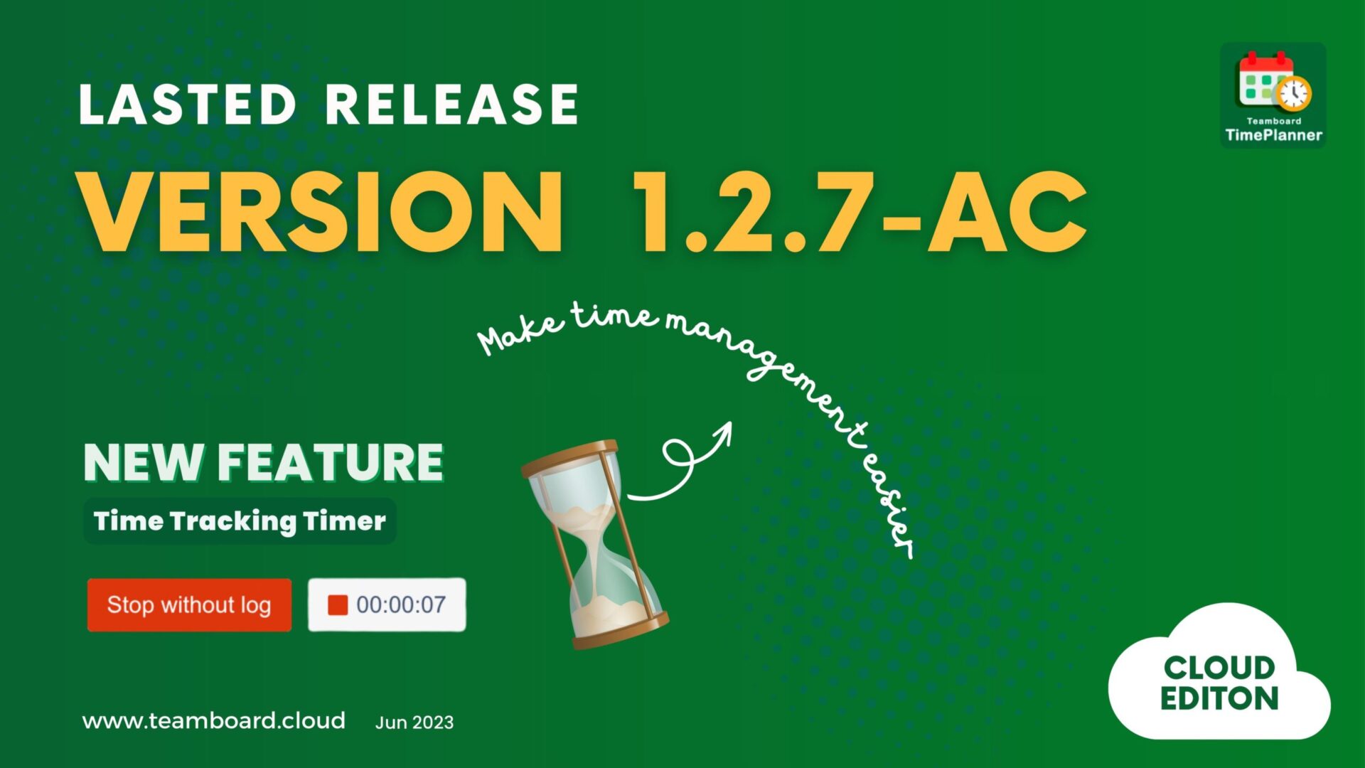 Lasted Release: Time Tracking Timer | Version Release 1.2.7-AC | Cloud Editon