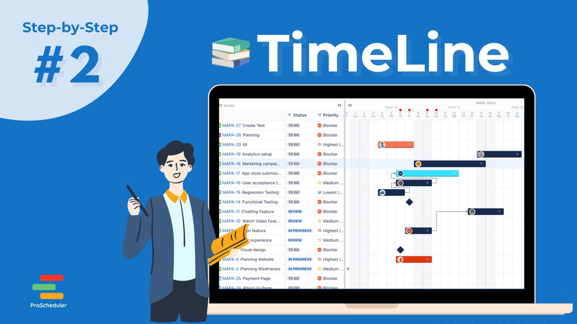 TimeLine in Jira using TeamBoard ProScheduler