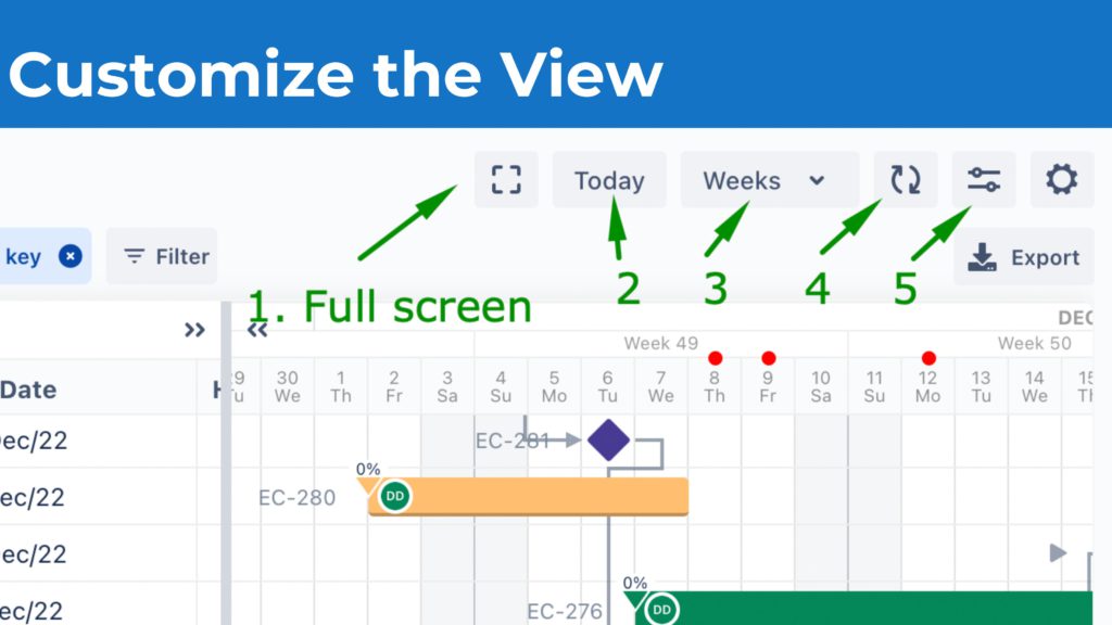 TimeLine in Jira using TeamBoard ProScheduler 1