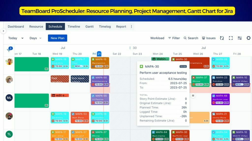 jira resource planning