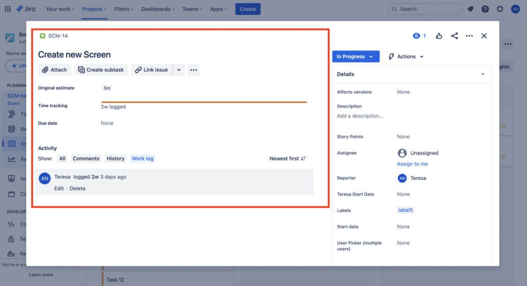 What timesheet features does Jira have
