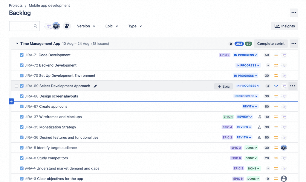 Jira Backlog