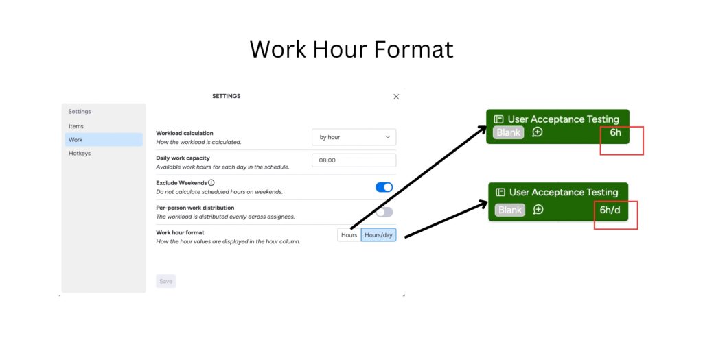 Work Hour Format