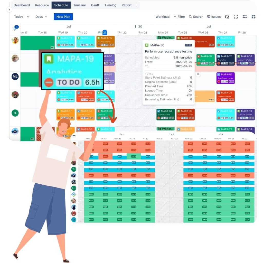 Wbs Gantt Chart For Jira Teamboard Resource Planning