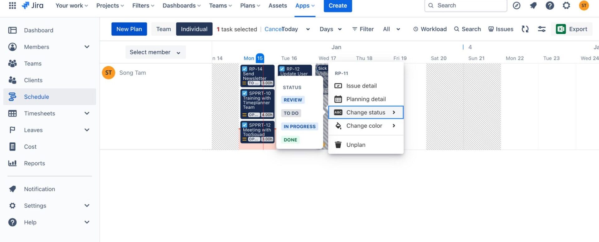 Mark as ‘Done’ once you finish the task right on the board, thanks to the seamless integration with Jira