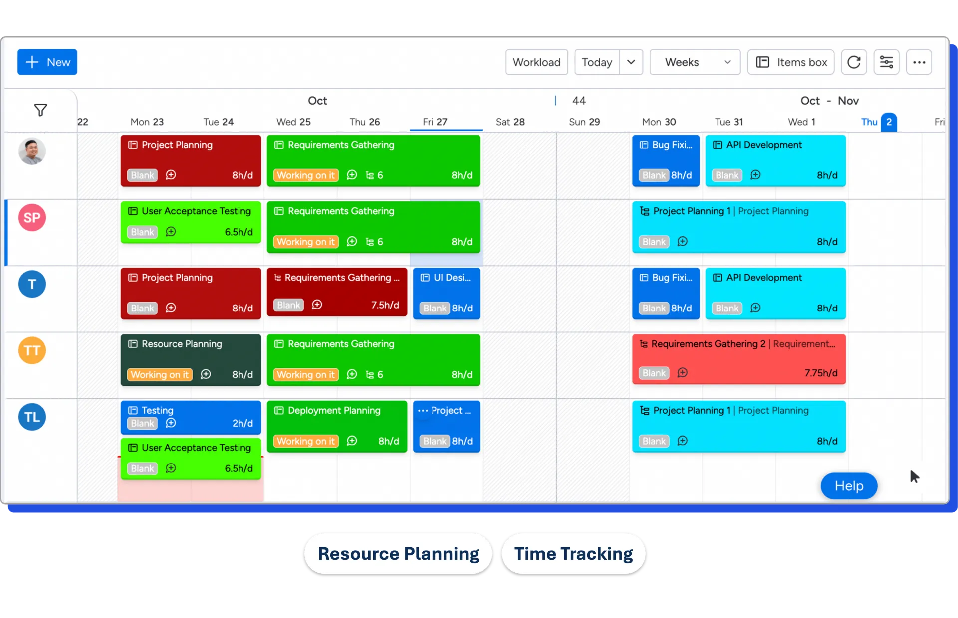 Resource Planning and Time Tracking for monday.com