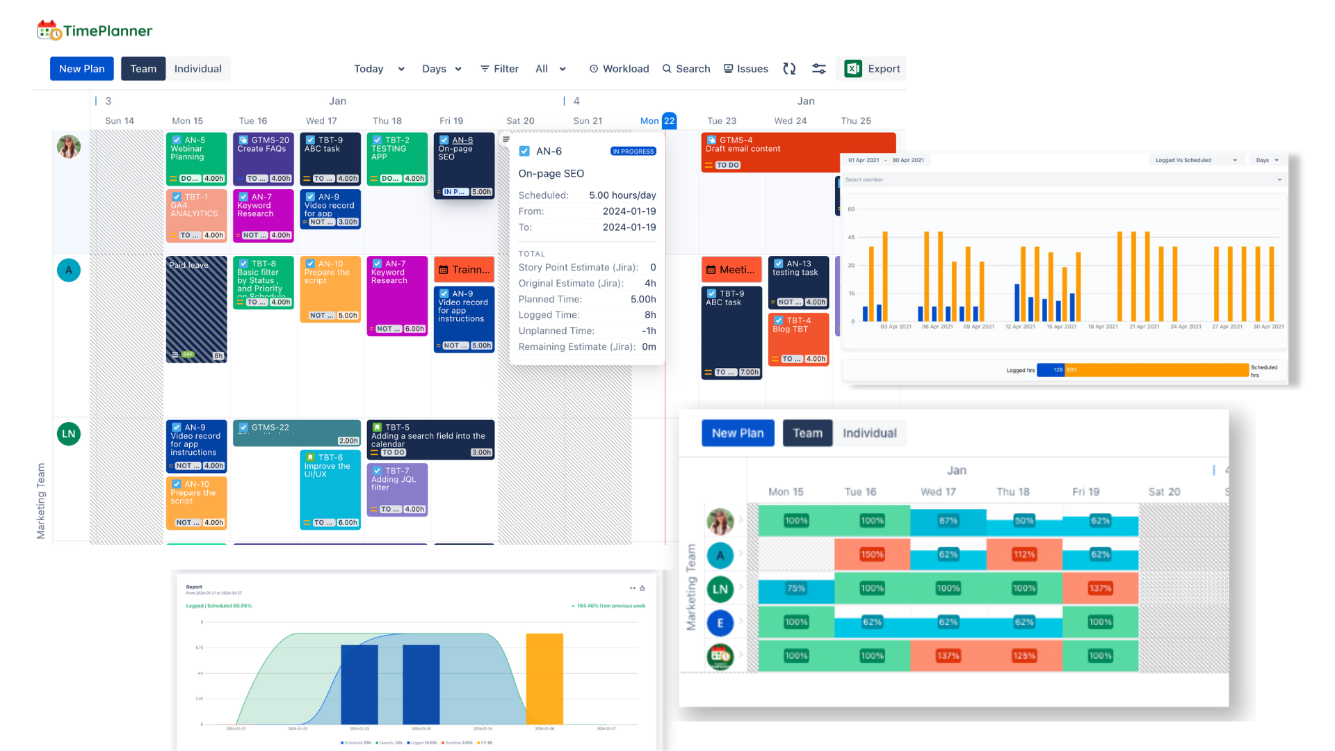 Resource Management for Jira - TimePlanner Features