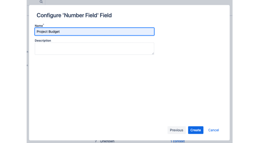 configure number field