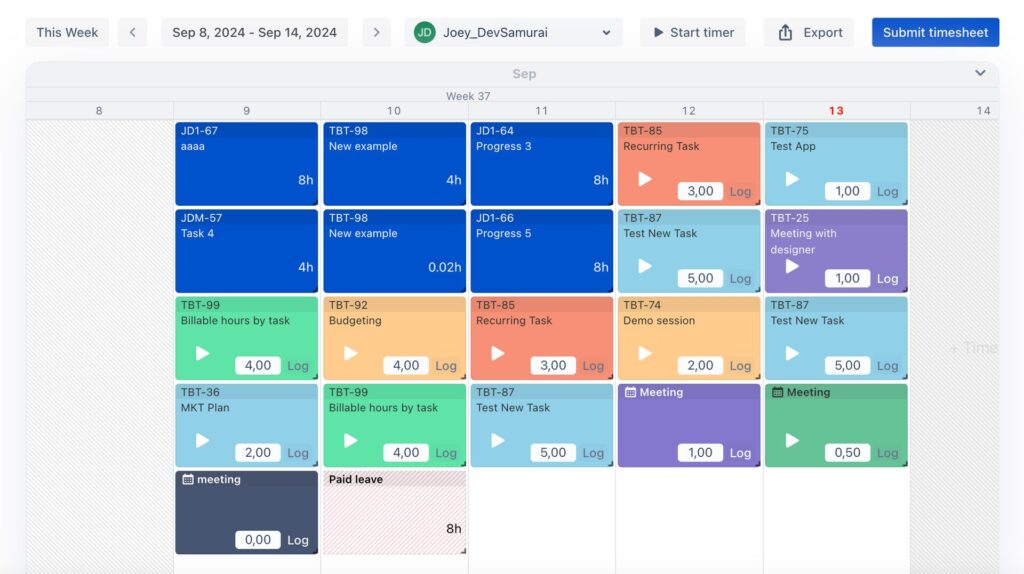 Log time To track actual costs

