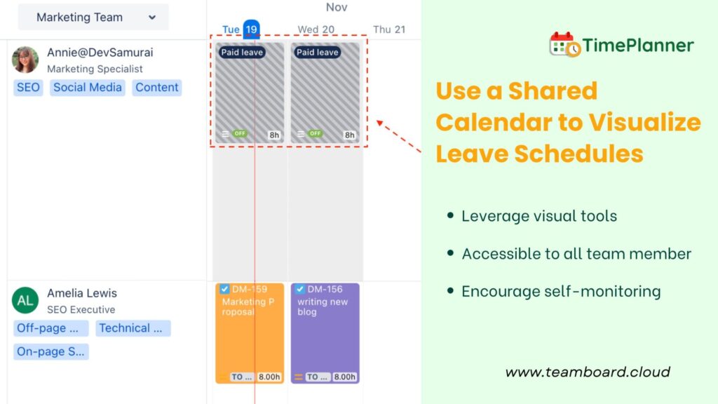 Use a Shared Calendar to Visualize Leave Schedules - manage employee leaves