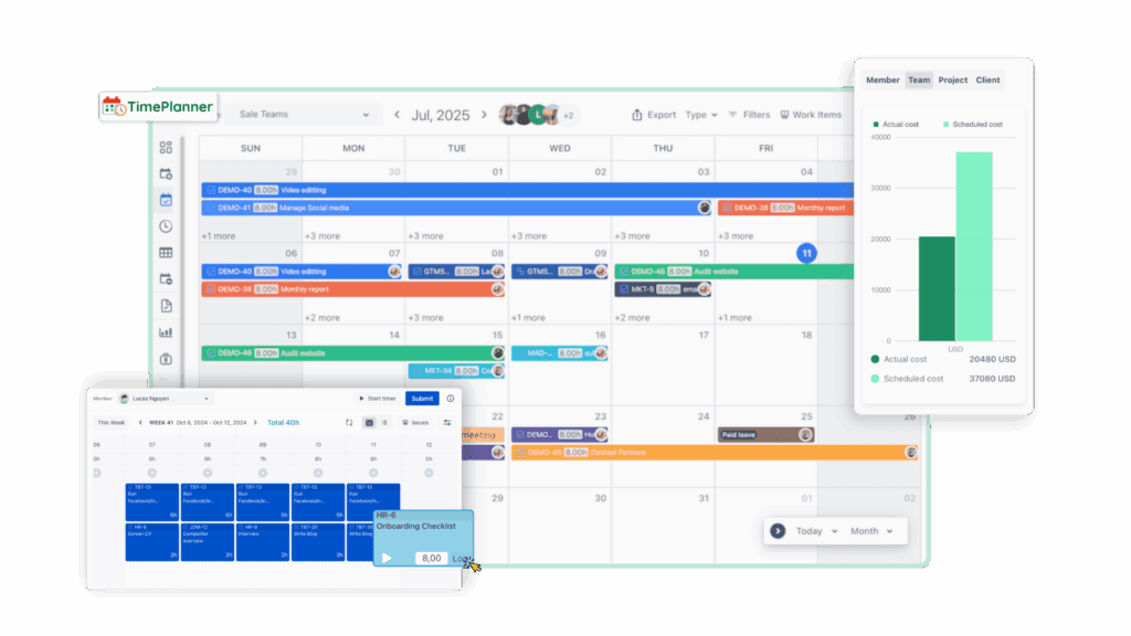 Jira Time Tracking with TimePlanner