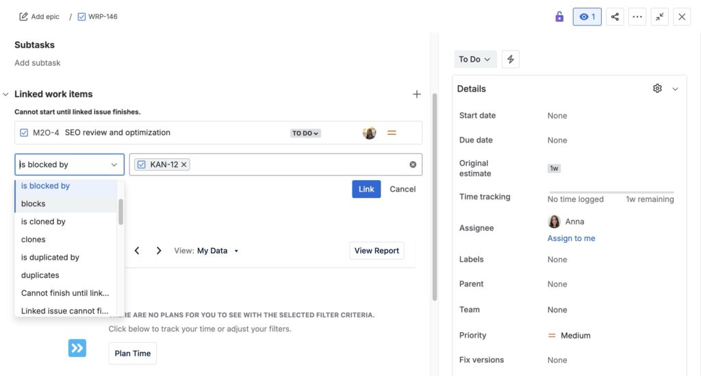 How to create cross-project Issue Links in Jira