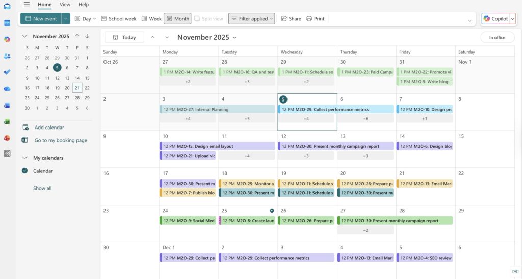 View Jira tasks on Outlook Calendar