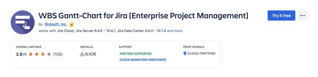 WBS Gantt-Chart for Jira