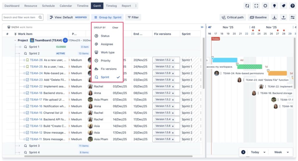 Group Jira Issues