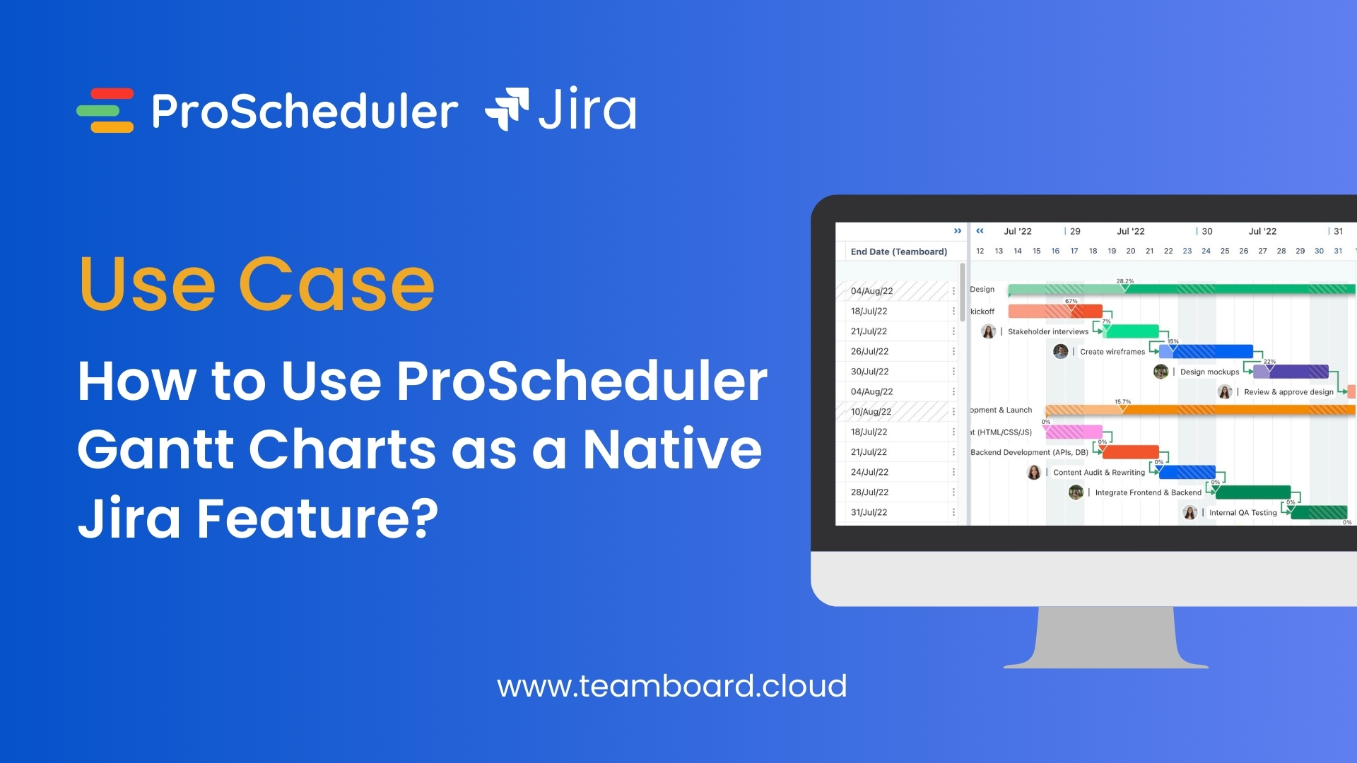 How to Use ProScheduler Gantt Charts as a Native Jira Feature
