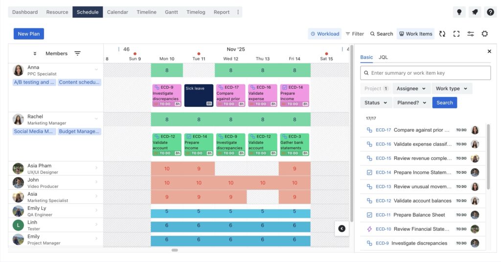Resource Management with Schedule Board