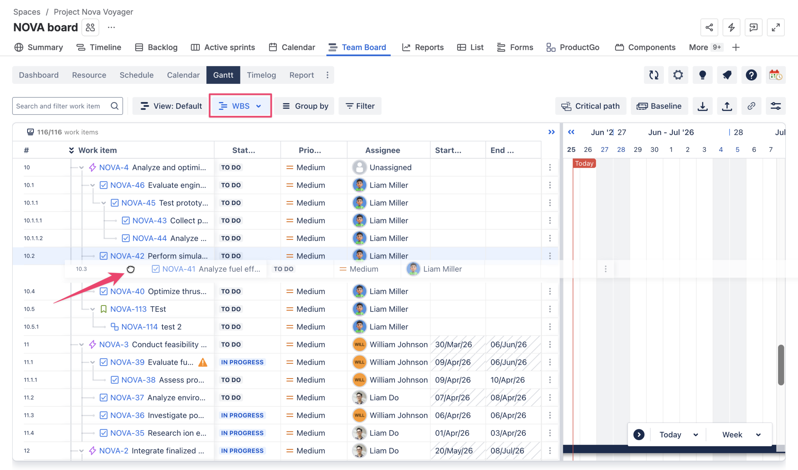 Step 2 Switch to the Gantt Tab and Organize Tasks Using WBS